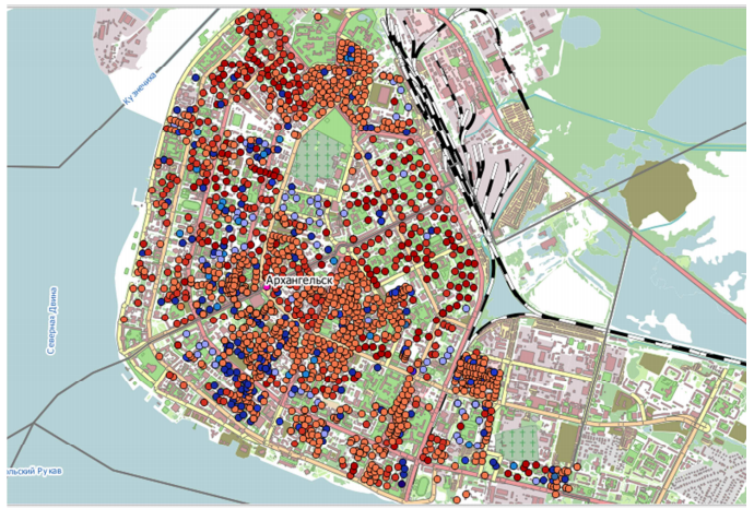 Energy sustainability of resedential development as the assessment criterion of city energy-system